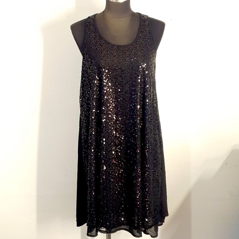 Ya Los Angeles Black Sequin Dress size Small